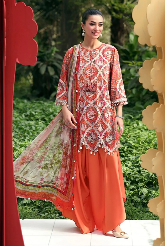 Maria B. M.Prints’26 Eid-II Inlays Printed Lawn 3 Piece Stitched Suit VOLUMЕ- 30-ЗА