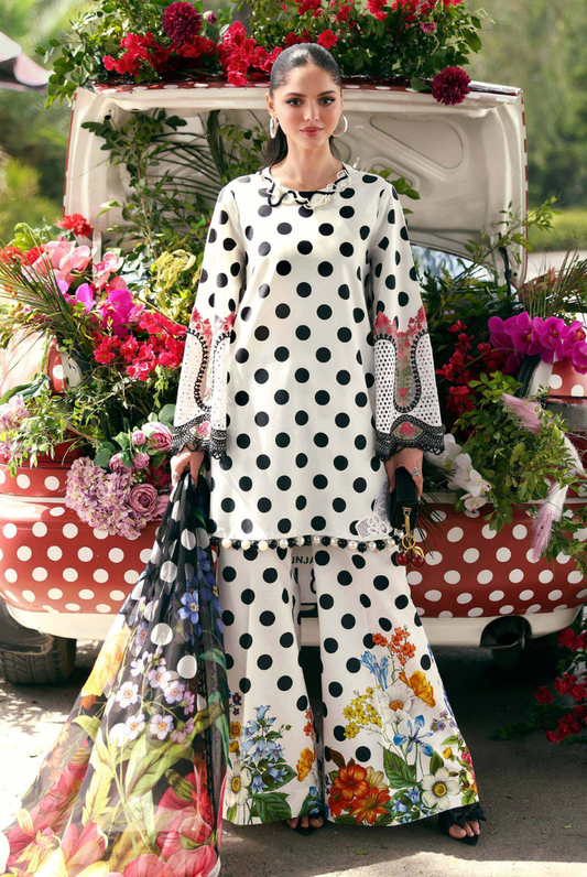 Maria B. M.Prints’26 Eid-II Inlays Printed Lawn 3 Piece Stitched Suit VOLUMЕ- 30-8A