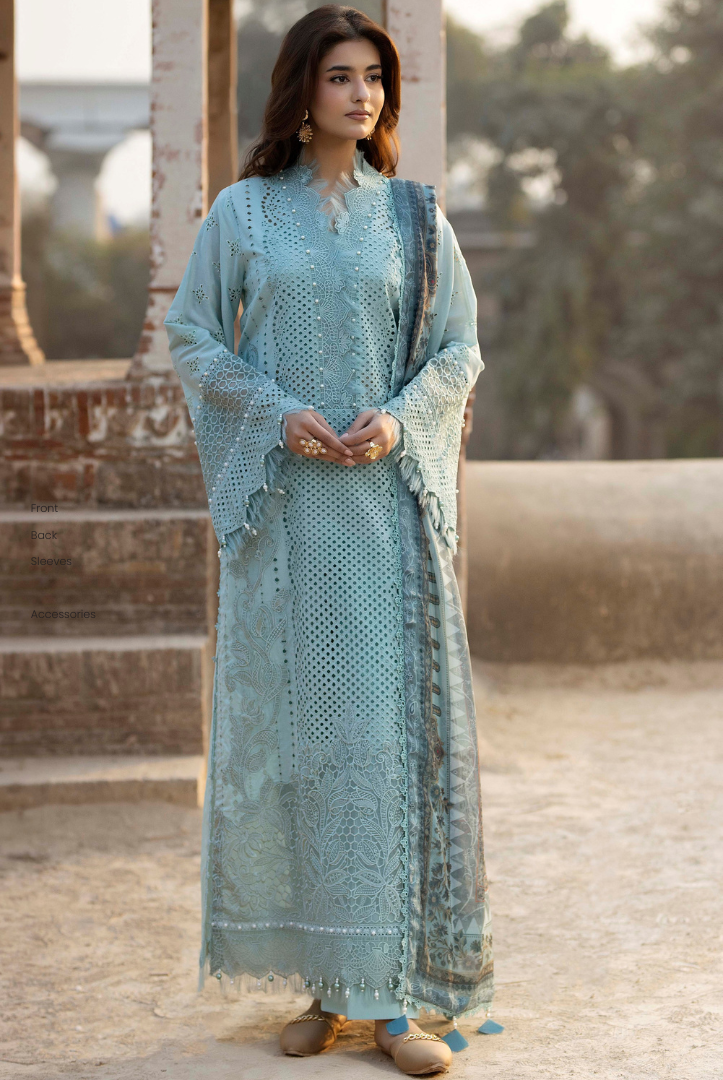 ADAN'S LIBAS Tradition 2  Schiffli Embroidered Lawn 3 Piece Stitched Suit"26-Design 03