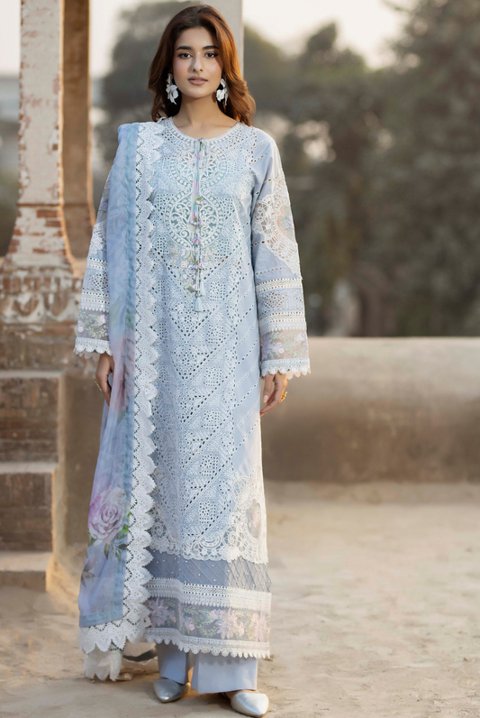 ADAN'S Tradition 2  Schiffli Embroidered Lawn 3 Piece Stitched Suit"26-Design-01