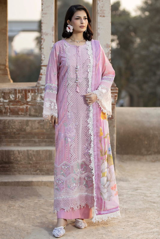 ADAN'S LIBAS Tradition 2  Schiffli Embroidered Lawn 3 Piece Stitched Suit"26-Design 02