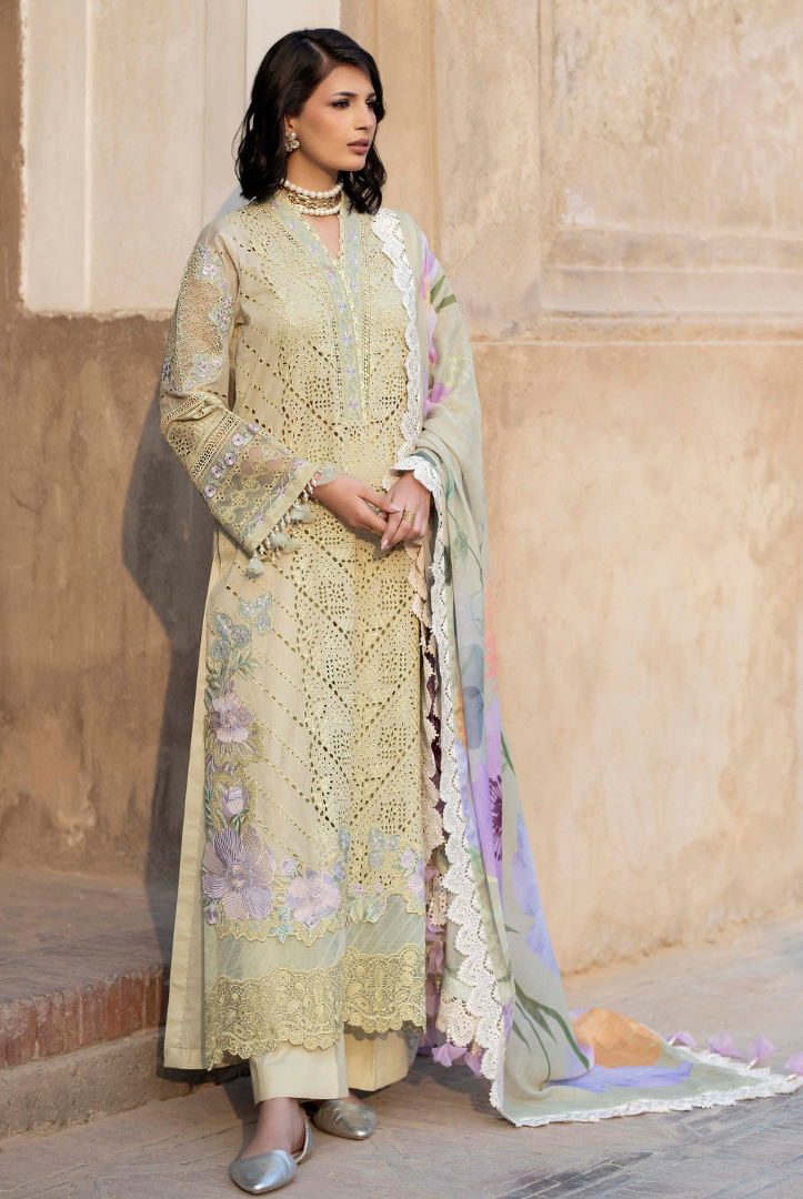 ADAN'S LIBAS Tradition 2  Schiffli Embroidered Lawn 3 Piece Stitched Suit"26-Design 06