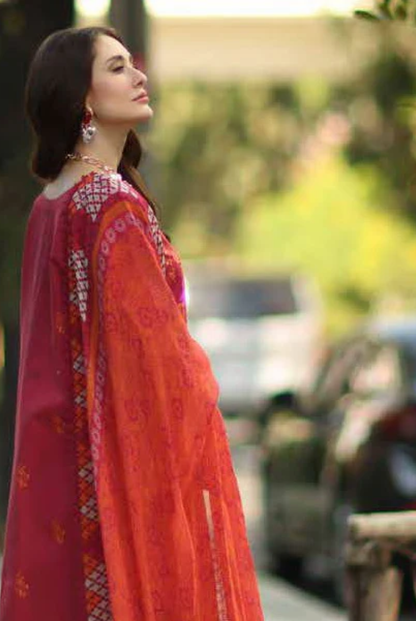 3 Piece Suit Stitched Embroidered Lawn BY Charizma Aghaz-e-Nou  AG6-02