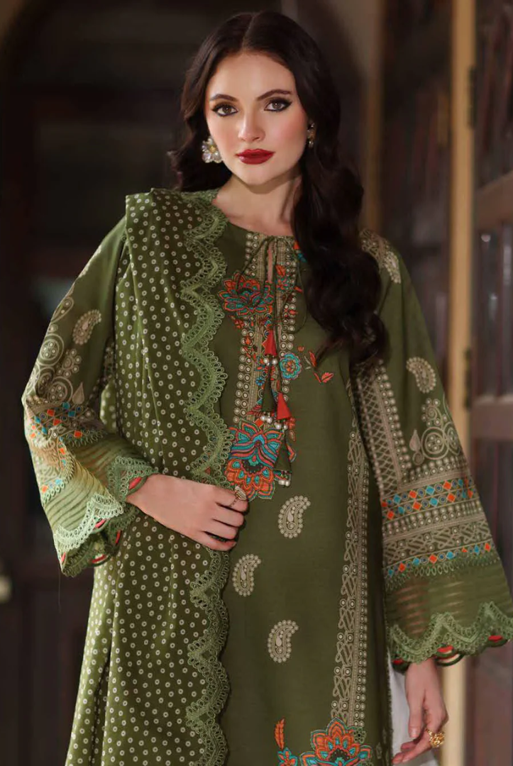 3 Piece Suit Stitched Embroidered Lawn BY Charizma Aghaz-e-Nou  AG6-03