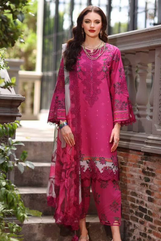 3 Piece Suit Stitched Embroidered Lawn BY Charizma Aghaz-e-Nou  AG6-05