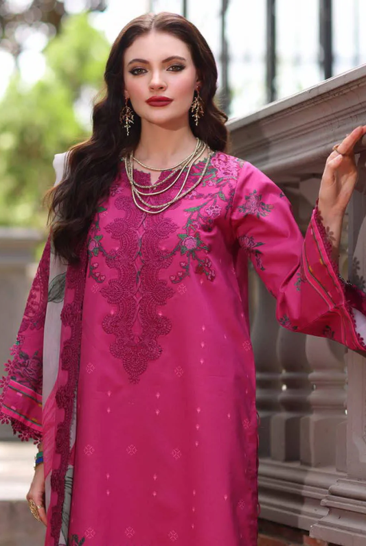 3 Piece Suit Stitched Embroidered Lawn BY Charizma Aghaz-e-Nou  AG6-05