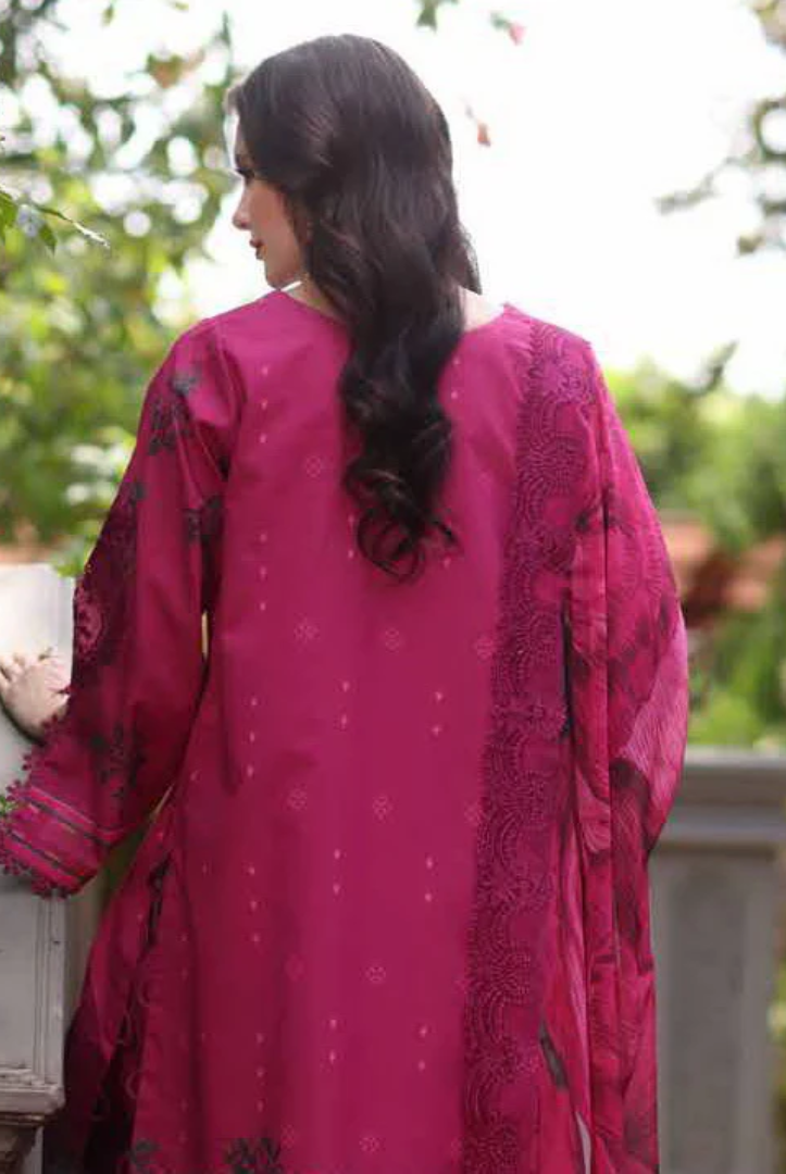 3 Piece Suit Stitched Embroidered Lawn BY Charizma Aghaz-e-Nou  AG6-05