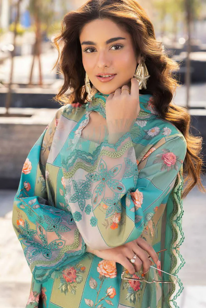 3 Piece Suit Stitched Embroidered Lawn BY Charizma Aghaz-e-Nou  AG6-08