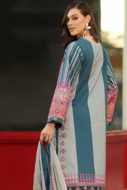 3 Piece Suit Stitched Embroidered Lawn BY Charizma Aghaz-e-Nou  AG6-09