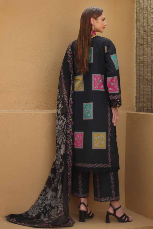 3 Piece Suit Stitched Embroidered Lawn BY Charizma Aghaz-e-Nou  AG6-10