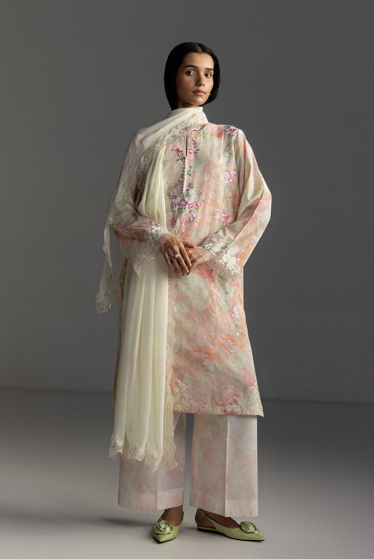 3 Piece Suit Stitched Embroidered Lawn Coco By Zara Shahjahan Lawn’26 AIRA-6B