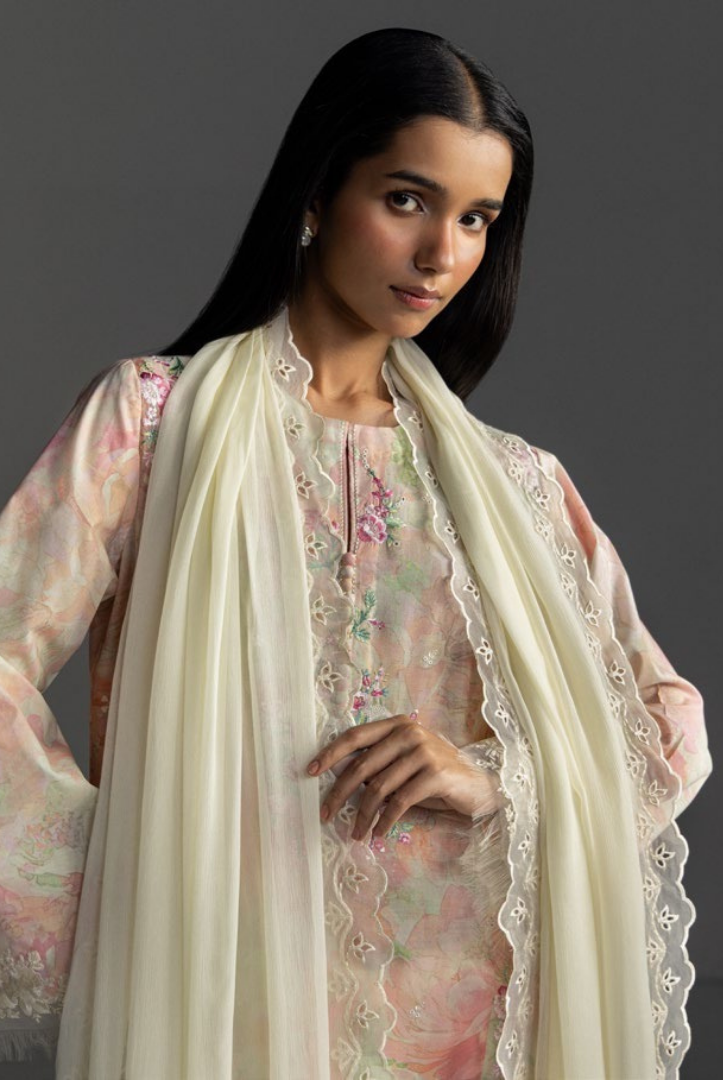 3 Piece Suit Stitched Embroidered Lawn Coco By Zara Shahjahan Lawn’26 AIRA-6B