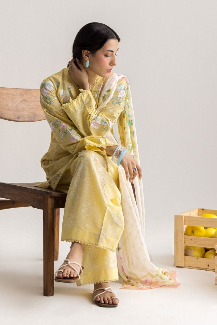 Coco by Zara Shahjahan Edit 26 Vol II Stitched Embroidered Lawn 3 Piece Suit-AIRI-1B