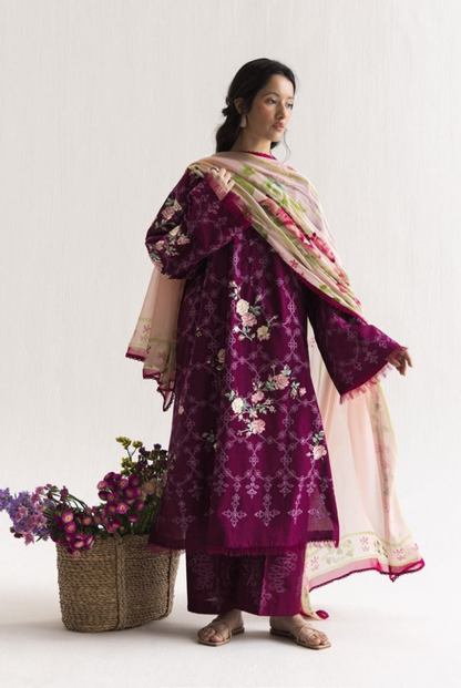 Coco by Zara Shahjahan Edit 26 Vol II Stitched Embroidered Lawn 3 Piece Suit-AIRI-1A