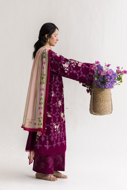 Coco by Zara Shahjahan Edit 26 Vol II Stitched Embroidered Lawn 3 Piece Suit-AIRI-1A