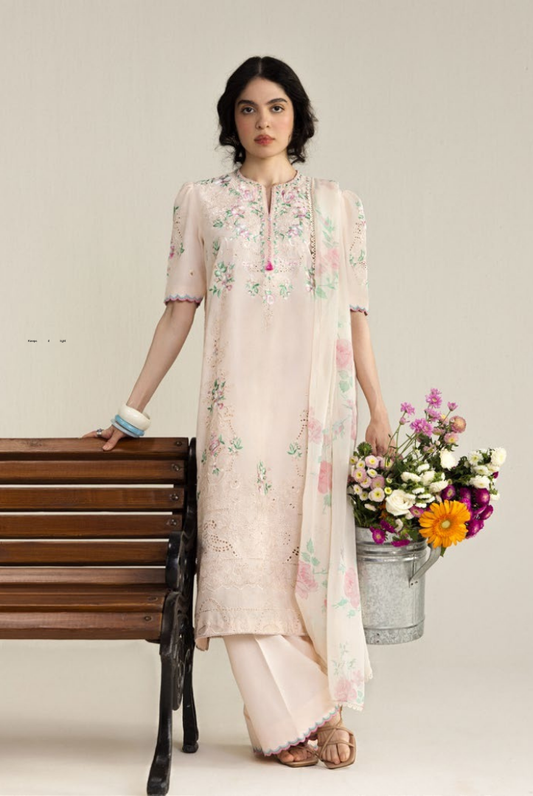 Coco by Zara Shahjahan Edit 26 Vol II Stitched Embroidered Lawn 3 Piece Suit-ARLO-7B