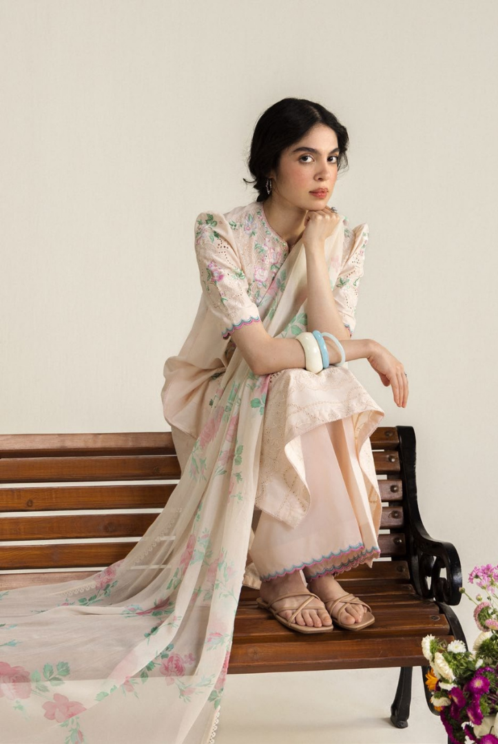 Coco by Zara Shahjahan Edit 26 Vol II Stitched Embroidered Lawn 3 Piece Suit-ARLO-7B