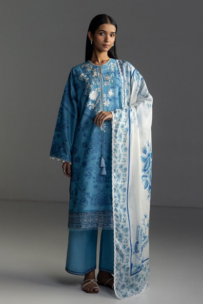 3 Piece Suit Stitched Embroidered Lawn Coco By Zara Shahjahan Lawn’26 AVIONA-3A