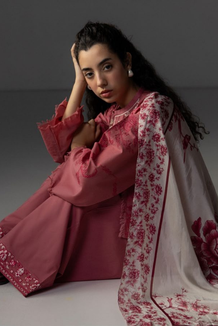 3 Piece Suit Stitched Embroidered Lawn Coco By Zara Shahjahan Lawn’26 AVIONA-3B
