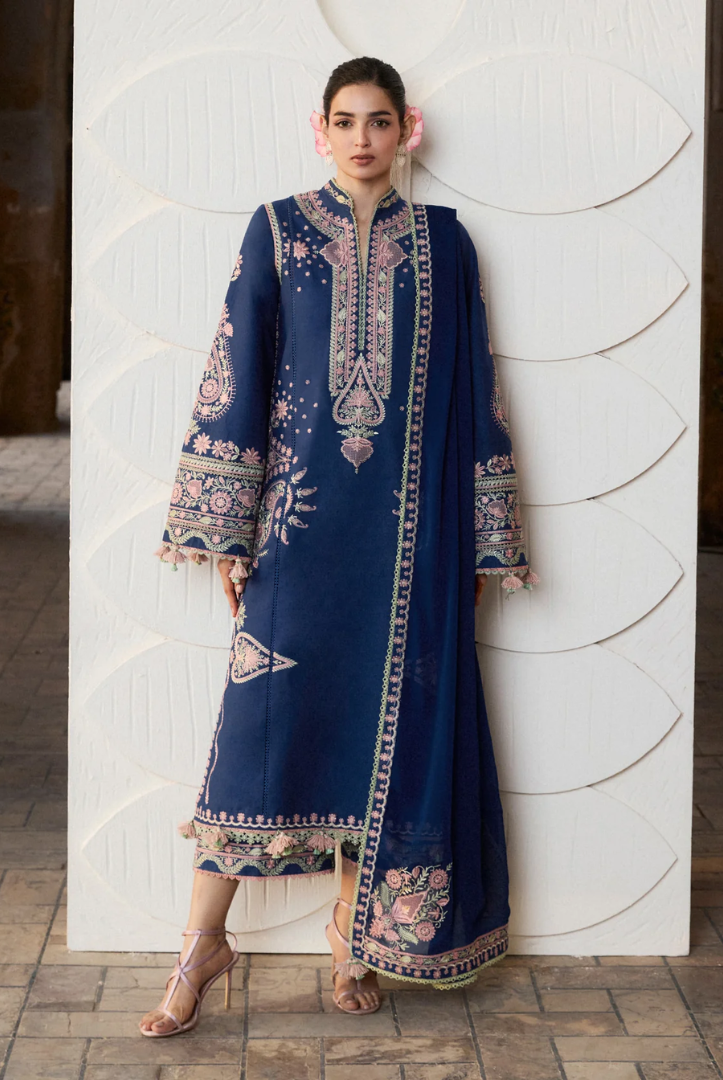 Zan by Hussain Rehar 3 Piece Suit Stitched Luxury Lawn Festive Collection'26-ABI