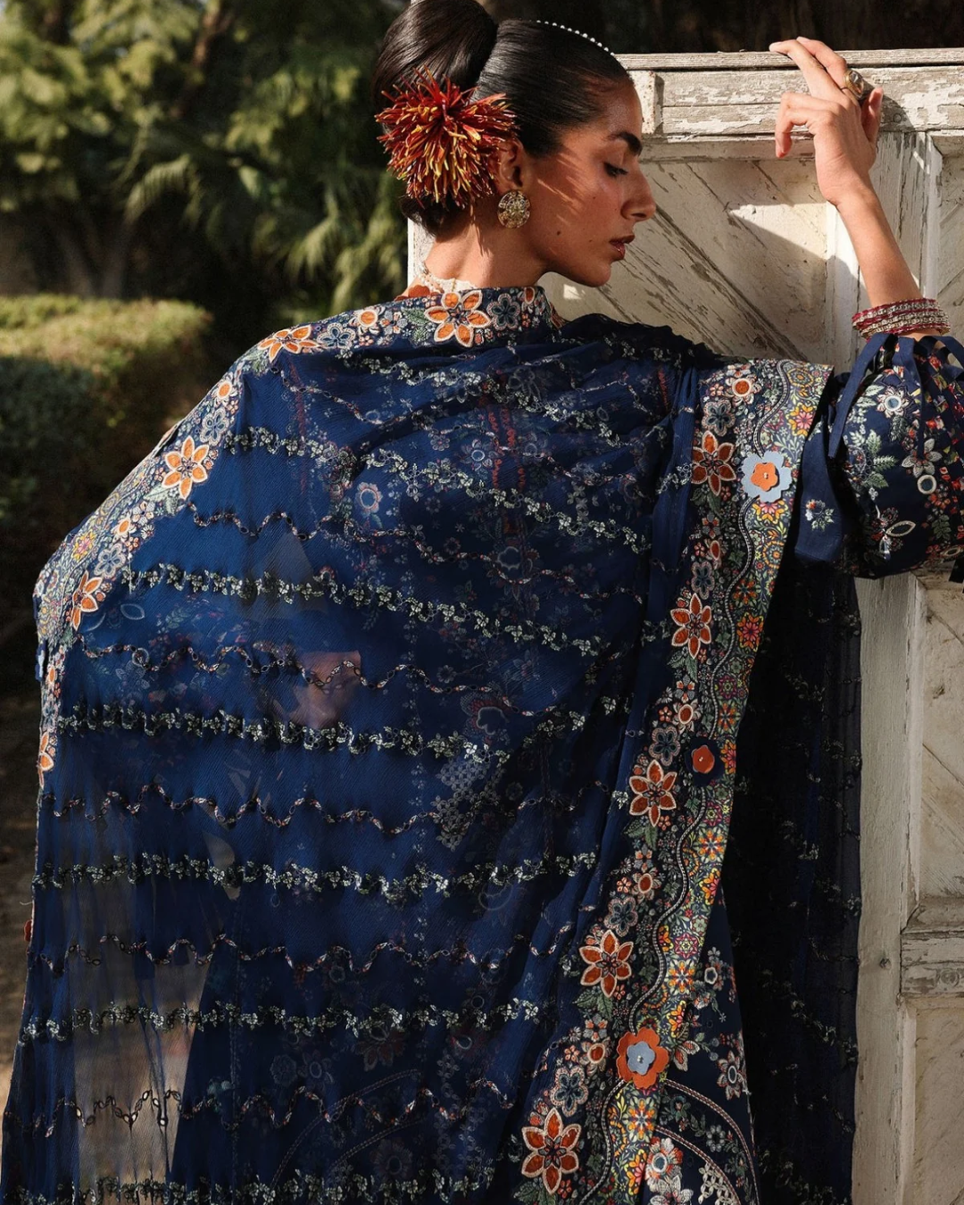 3 Piece Suit Stitched Embroidered KALABAGH Luxury Lawn '26 by Hussain Rehar Eid Edit Amalfi-D#80