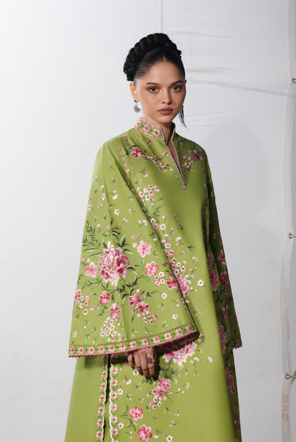 Hussain Rehar Jugnu – Stitched 3 Piece Embroidered Chiffon Suit-CHAMAN