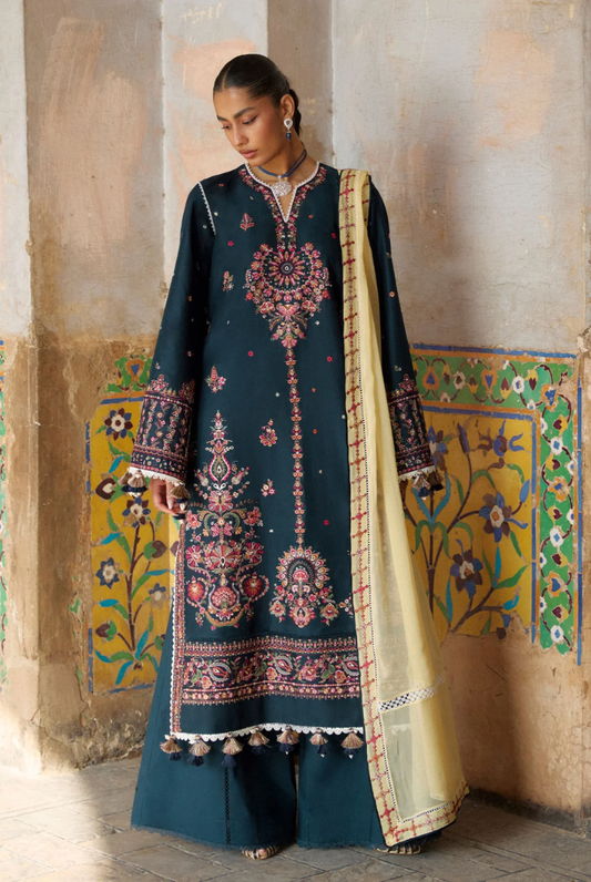 Zan by Hussain Rehar 3 Piece Suit Stitched Luxury Lawn Festive Collection'26-CINKO