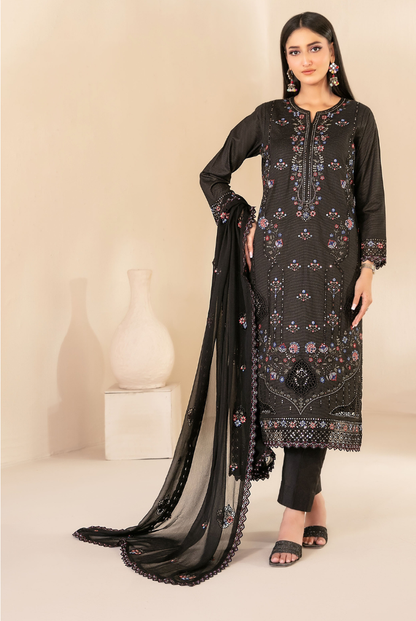 Tawakkal Fabrics Selma Fancy Embroidered Chamki Lawn 3 Piece Stitched Suit"26-D-3267
