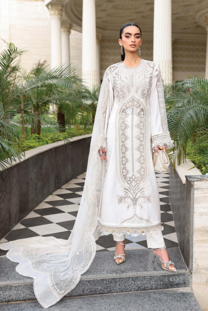 Maria B 3 Piece Stitched Embroidered Lawn Suit MB26-D1