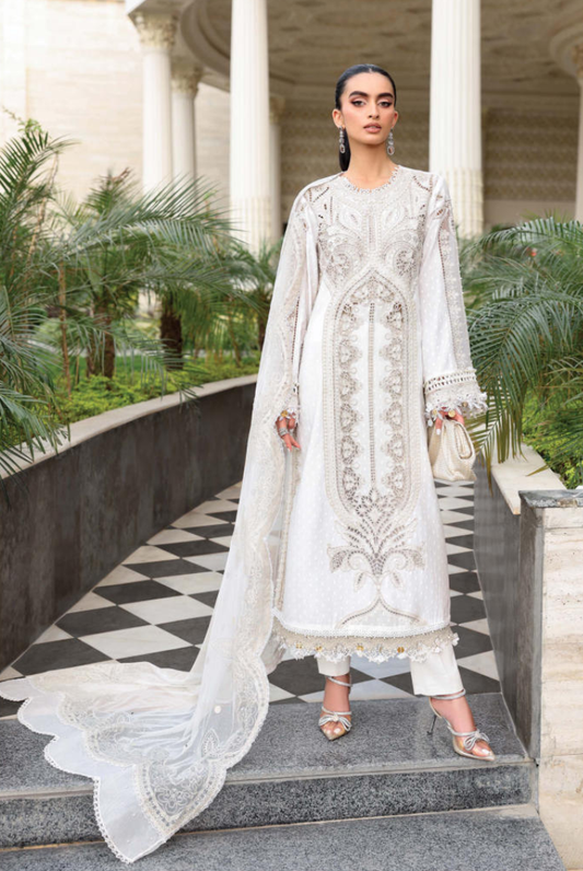 Maria B 3 Piece Stitched Embroidered Lawn Suit MB26-D1
