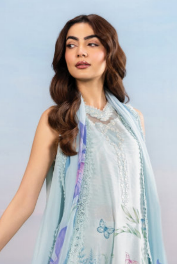 Maria B M-BASICS Summer Stitched Embroidered Lawn 3 Piece Suit-MB26-D10A