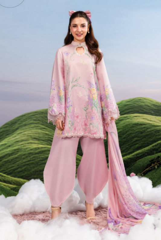 Maria B M-BASICS Summer Stitched Embroidered Lawn 3 Piece Suit-MB26-D10B