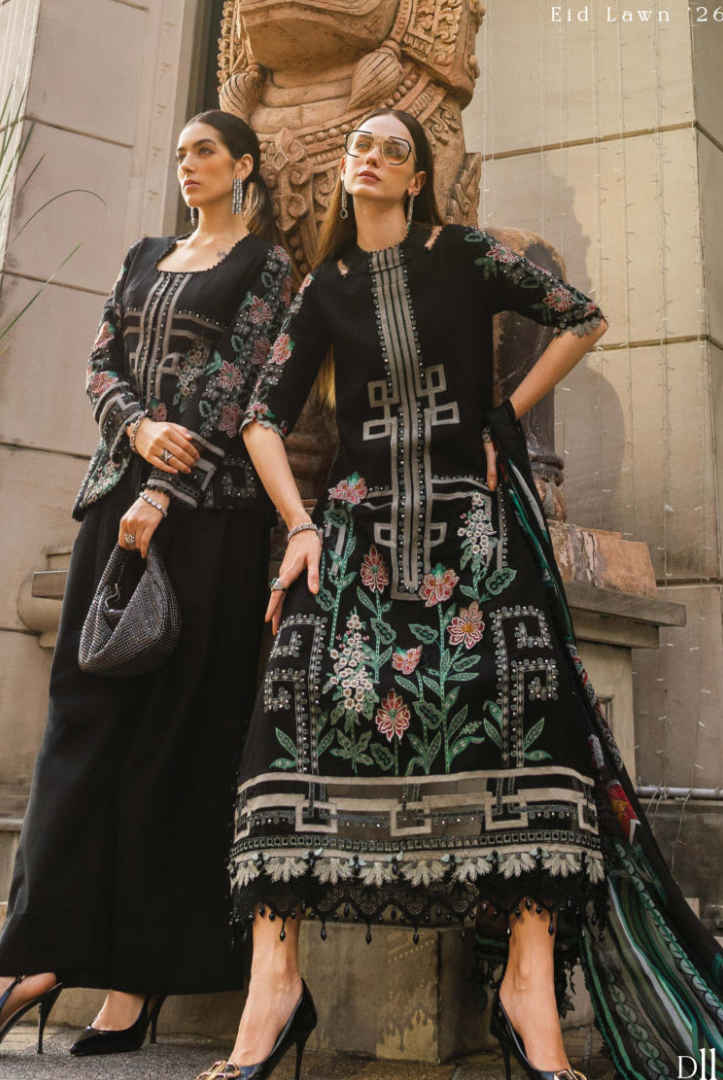 Maria B 3 Piece Stitched Embroidered Lawn Suit MB26-D11