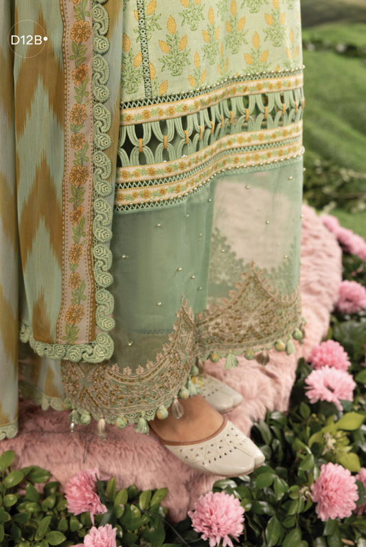 Maria B M-BASICS Summer Stitched Embroidered Lawn 3 Piece Suit-MB26-D12B