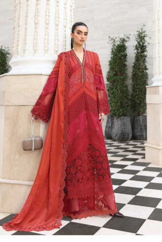 Maria B 3 Piece Stitched Embroidered Lawn Suit MB26-D13
