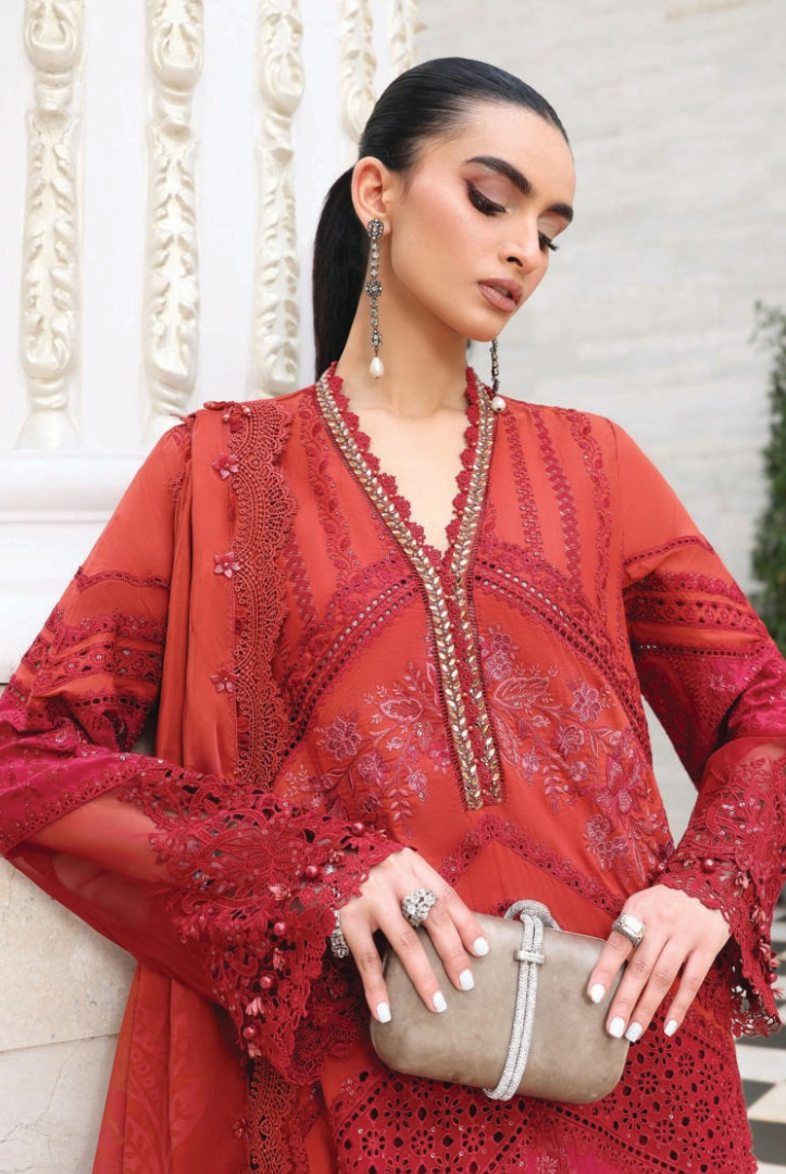 Maria B 3 Piece Stitched Embroidered Lawn Suit MB26-D13