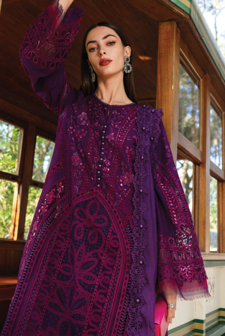 Maria B 3 Piece Stitched Embroidered Lawn Suit MB26-D14
