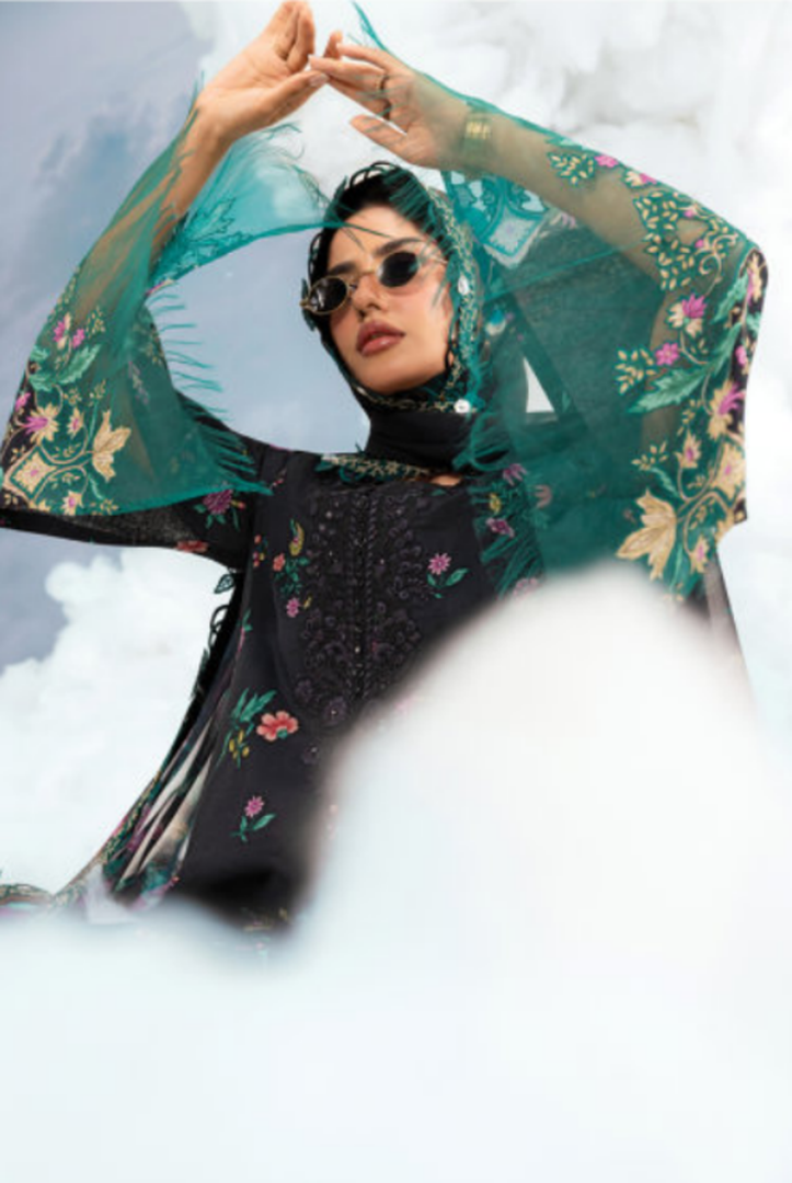 Maria B M-BASICS Summer Stitched Embroidered Lawn 3 Piece Suit-MB26-D1B