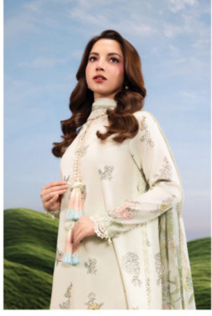 Maria B M-BASICS Summer Stitched Embroidered Lawn 3 Piece Suit-MB26-D2A