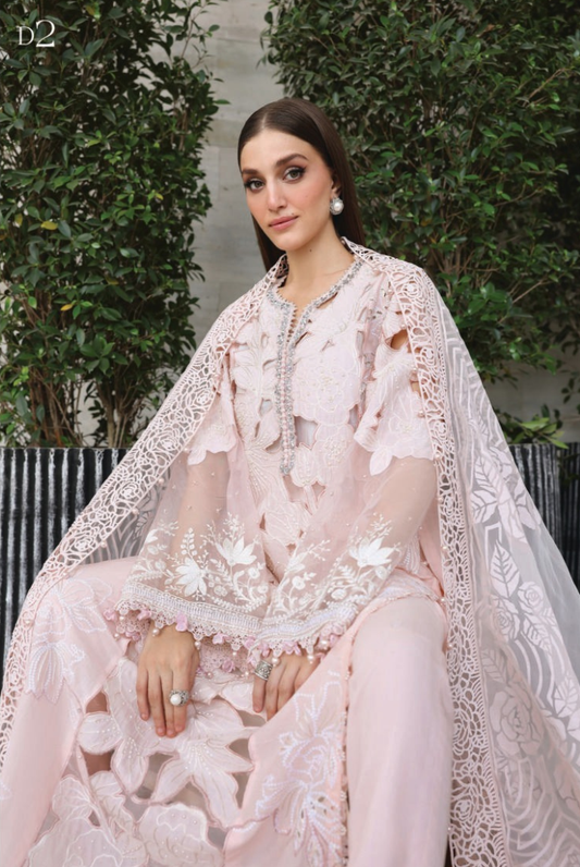 Maria B 3 Piece Stitched Embroidered Lawn Suit MB26-D2