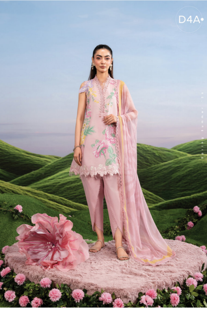 Maria B M-BASICS Summer Stitched Embroidered Lawn 3 Piece Suit-MB26-D4A