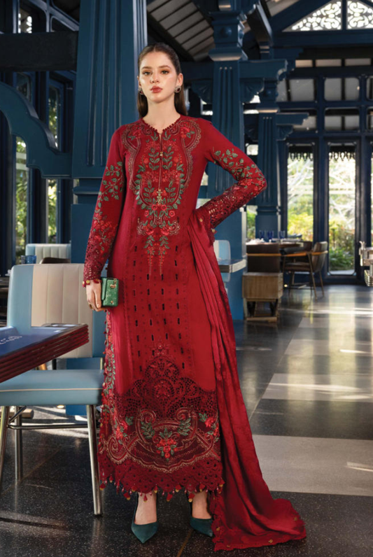 Maria B 3 Piece Stitched Embroidered Lawn Suit MB26-D5