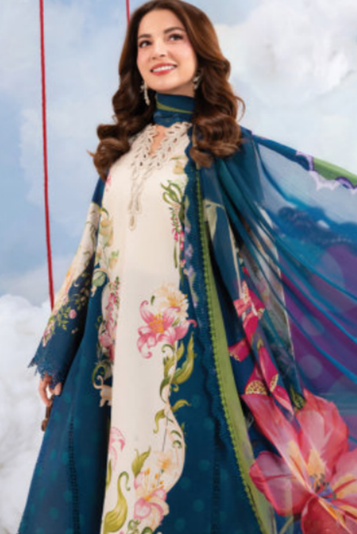 Maria B M-BASICS Summer Stitched Embroidered Lawn 3 Piece Suit-MB26-D5B