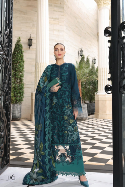 Maria B 3 Piece Stitched Embroidered Lawn Suit MB26-D6
