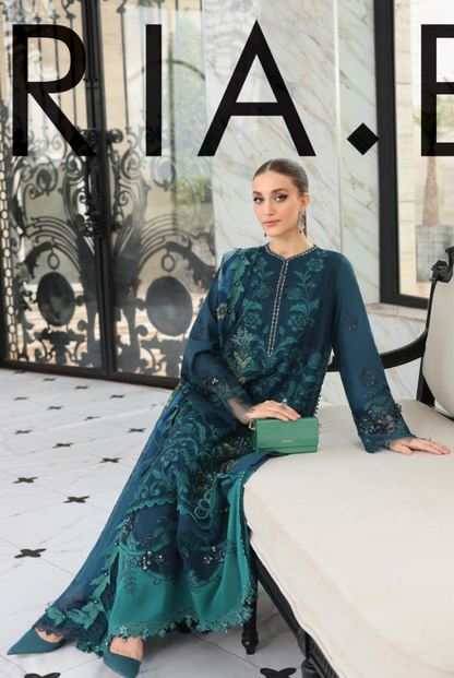 Maria B 3 Piece Stitched Embroidered Lawn Suit MB26-D6