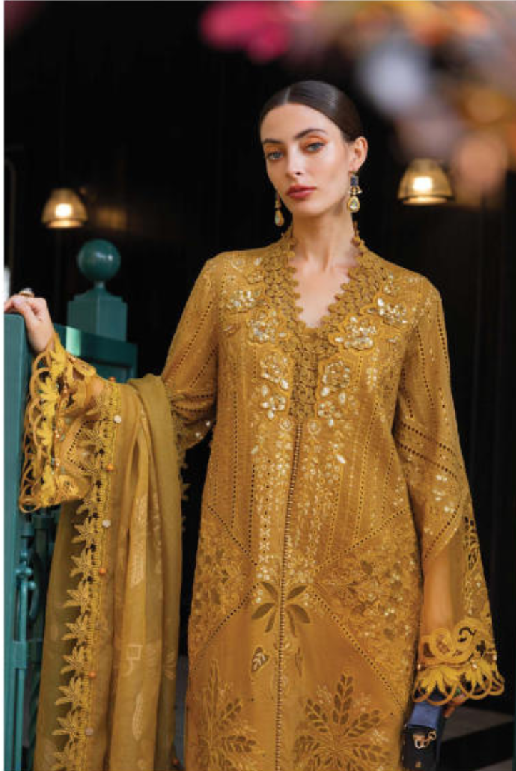 Maria B 3 Piece Stitched Embroidered Lawn Suit MB26-D7
