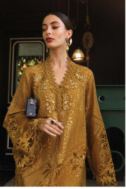 Maria B 3 Piece Stitched Embroidered Lawn Suit MB26-D7