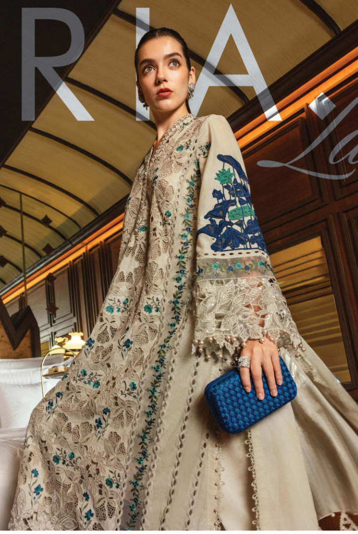 Maria B 3 Piece Stitched Embroidered Lawn Suit MB26-D8
