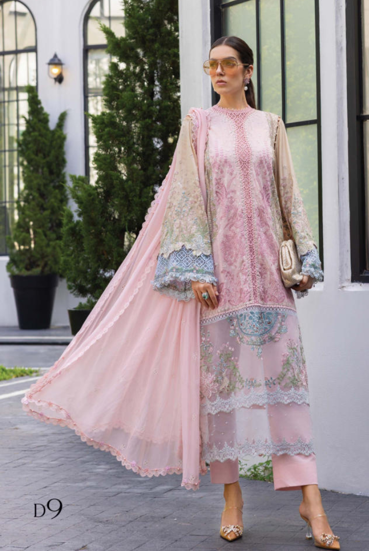 Maria B 3 Piece Stitched Embroidered Lawn Suit MB26-D9