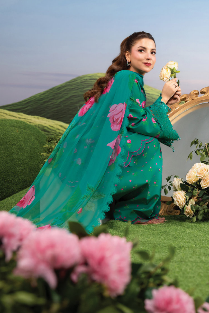 Maria B M-BASICS Summer Stitched Embroidered Lawn 3 Piece Suit-MB26-D9A